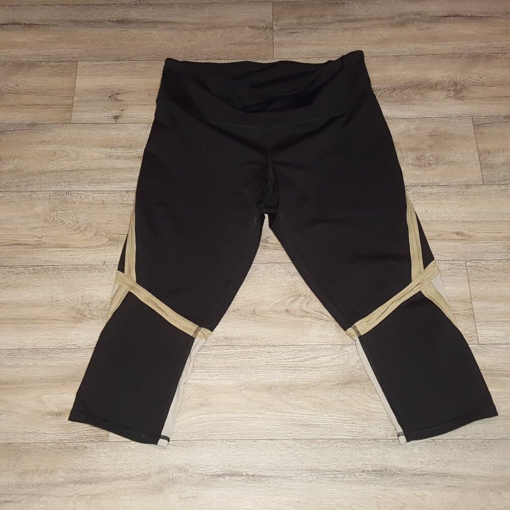 Black & Gold Athletic Capris